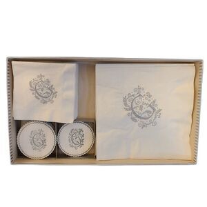 Paper Elegance Monogrammed "G" Dinner and Beverage Napkins and Paper Coasters